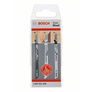 Sada pilových plátků Bosch Wood 15 ks