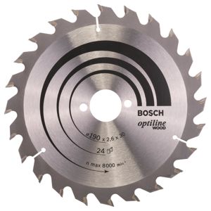 Kotouč pilový Bosch Optiline Wood 190×30×2,6 mm 24 z.