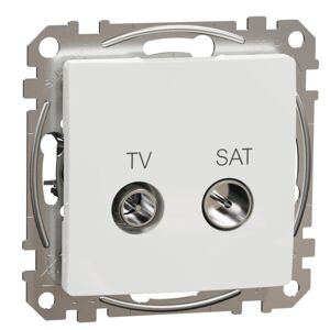 Zásuvka anténní koncová Schneider Sedna Design TV/SAT 7 dB bílá