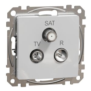 Zásuvka anténní koncová Schneider Sedna Design TV/R/SAT aluminium