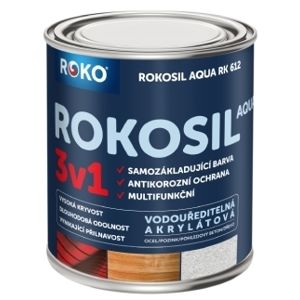 Barva samozákladující Rokosil Aqua 3v1 RK 612 stř. šedá, 0,6 l