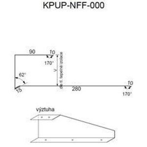 Ukončovací profil ploché střechy NF140 FeZn 1,00mm 2bm