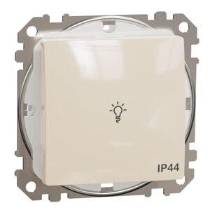 Tlačítko světlo řazení 1/0 Schneider Sedna Design IP 44 béžová