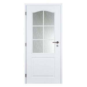 Dveře částečně prosklené profilované Doornite Socrates bílé levé 700 mm