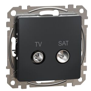 Zásuvka anténní koncová Schneider Sedna Design TV/SAT 4 dB antracit
