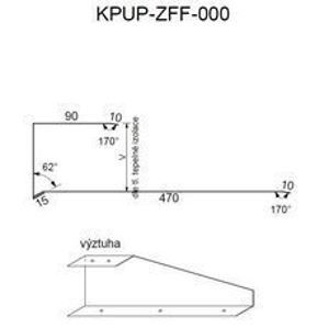 Ukončovací profil ploché střechy ZF220 FeZn 1,00mm 2bm