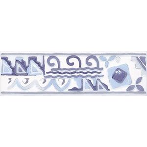 Listela Rako Lucie 6,1×20 cm vícebarevná modrá matná WLAED114