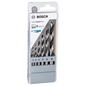 Sada vrtáků do kovu Bosch HSS PointTeQ 2–8 mm 6 ks