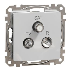 Zásuvka anténní průběžná Schneider Sedna Design TV/R/SAT aluminium