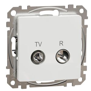 Zásuvka anténní průběžná Schneider Sedna Design TV/R 7 dB bílá