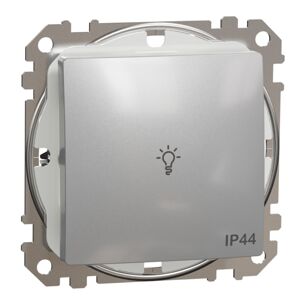 Tlačítko světlo řazení 1/0 Schneider Sedna Design IP 44 aluminium