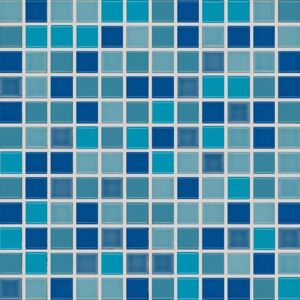 Mozaika Rako Pool 2,5×2,5 cm (set 30×30 cm) modrá lesklá GDM02045