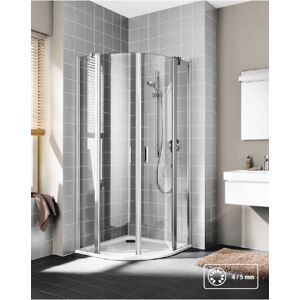 Kout sprchový Kermi CADA XS CKP55 900×900 mm stříbrná/čiré sklo R550