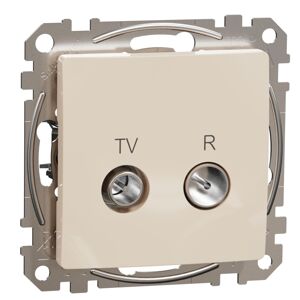 Zásuvka anténní průběžná Schneider Sedna Design TV/R 10 dB béžová