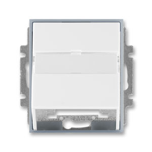 Kryt zásuvka datová/komunikační s popisovým polem ABB Element bílá, ledová šedá