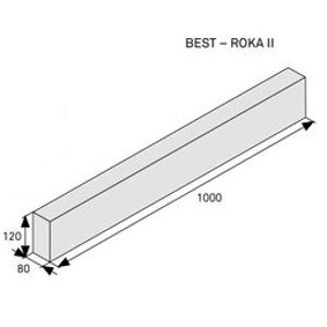 Tvárnice plotová BEST ROKA II přírodní 80×1000×120 mm