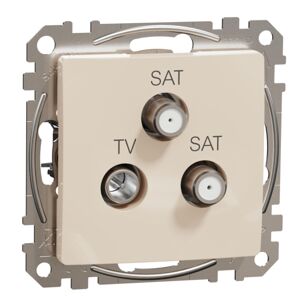 Zásuvka anténní koncová Schneider Sedna Design TV/SAT/SAT béžová