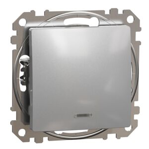 Tlačítko řazení 1/0So Schneider Sedna Design aluminium