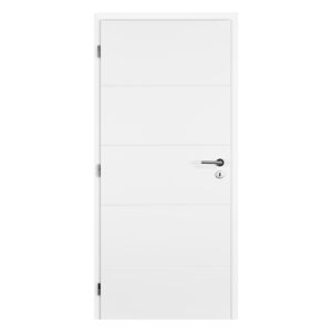 Dveře plné profilované Doornite Quatro bílé levé 600 mm