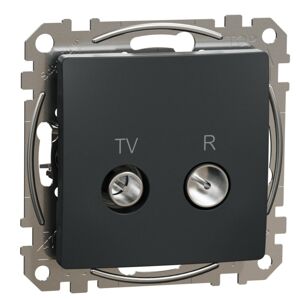 Zásuvka anténní koncová Schneider Sedna Design TV/R 4 dB antracit