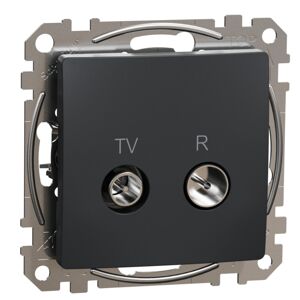 Zásuvka anténní průběžná Schneider Sedna Design TV/R 7 dB antracit