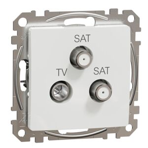 Zásuvka anténní koncová Schneider Sedna Design TV/SAT/SAT bílá