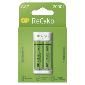 Nabíječka baterií GP ReCyko Eco E211 AA 2 000 mAh 2 ks
