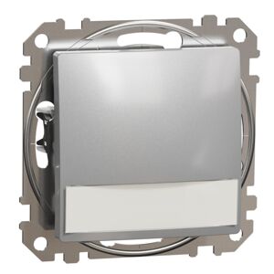 Tlačítko 12 V s popisovým polem Schneider Sedna Design aluminium