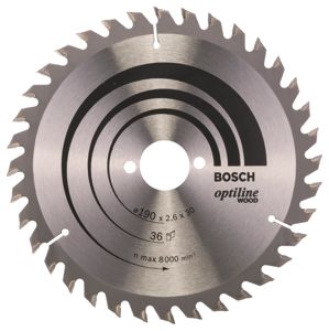 Kotouč pilový Bosch Optiline Wood 190×30×2,6 mm 36 z.