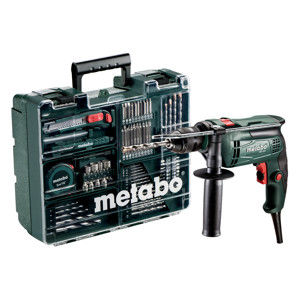 Vrtačka s příklepem Metabo SBE 650 Set